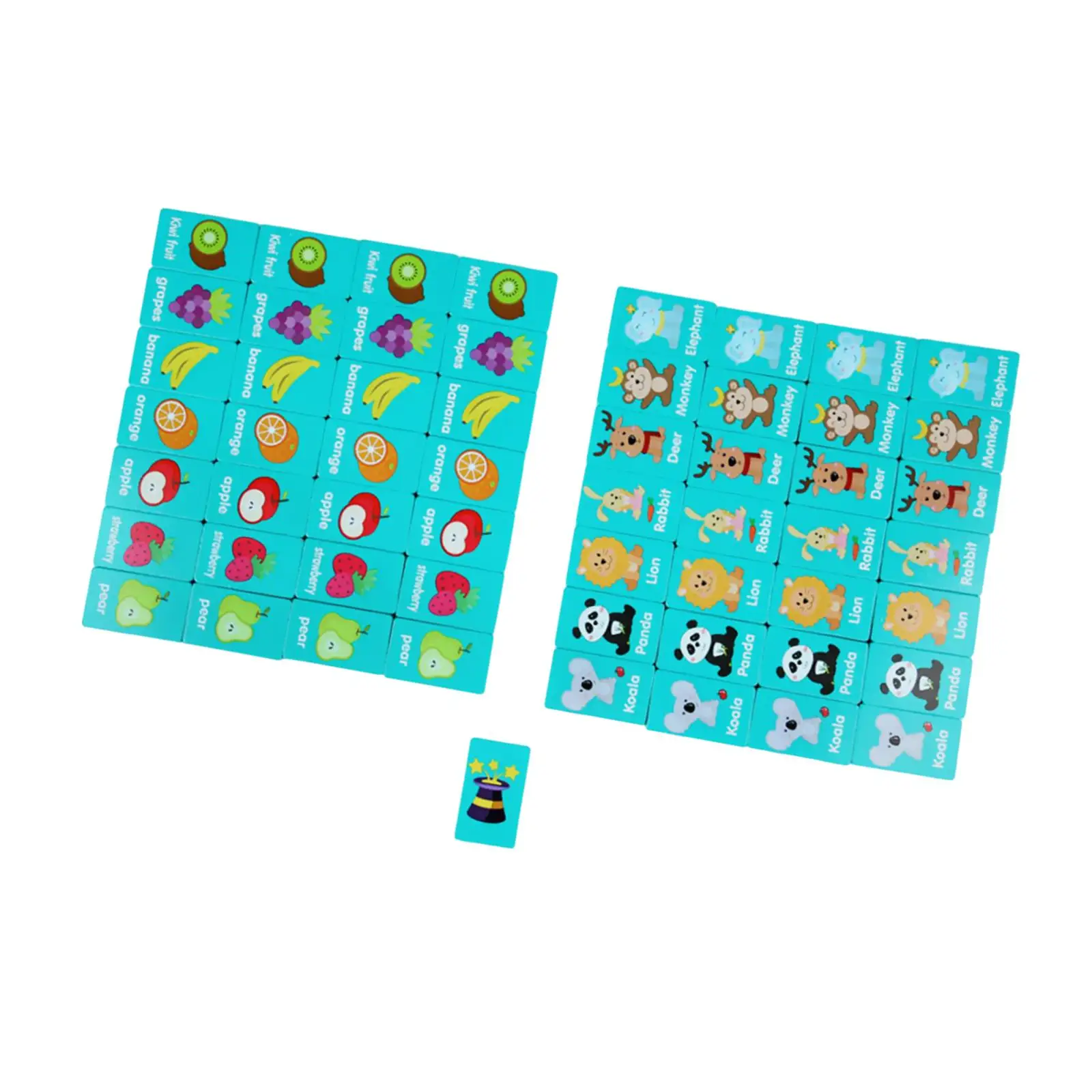 36Pcs Montessori Dominos Toy Educational Toy Cognitive Skills Motor Skill for Kids Boys and Girls Family Interaction Children