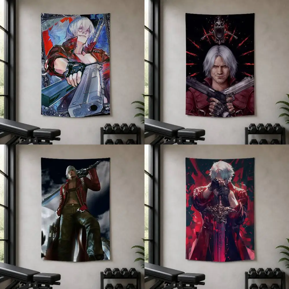 D-Dante D-Devil May Cry 5 Decorative Hanging Flag with Grommets for Garage Bedroom Dorm Wall Decor