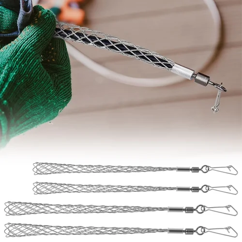 Imagen 1 del producto Agarre de tracción de Cable de acero inoxidable, calcetín de Cable para varillas de Cable, antideslizante, electricista, 4/2 Uds.