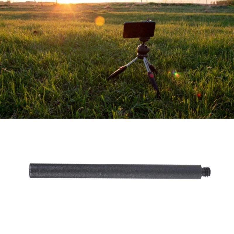 83CE Metal Handheld Tripod Mount Monopod Extension Rod Tripod Rod 1/4inch Threaded