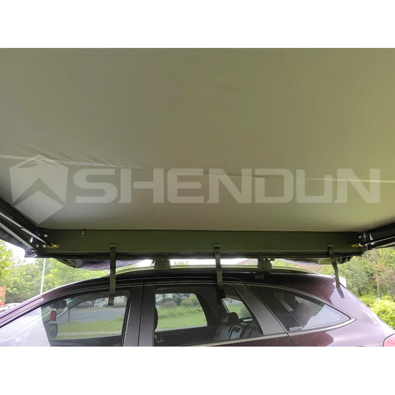 4x4 Car Roof Side Awning Outdoor Camping Car Top Side Awning Freestanding On Sale Pull Out Awning Legless With Led Custom