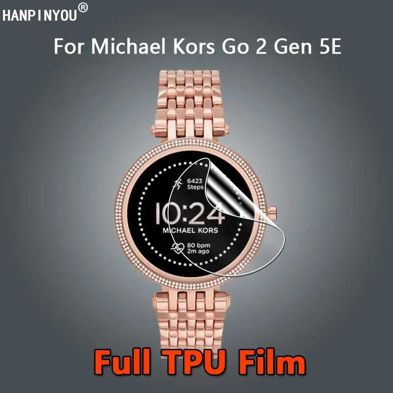 10Pcs For Michael Kors MK Go 2 Gen 5E SmartWatch Ultra Clear Slim Repairable Soft TPU Film Screen Protector -Not Tempered Glass