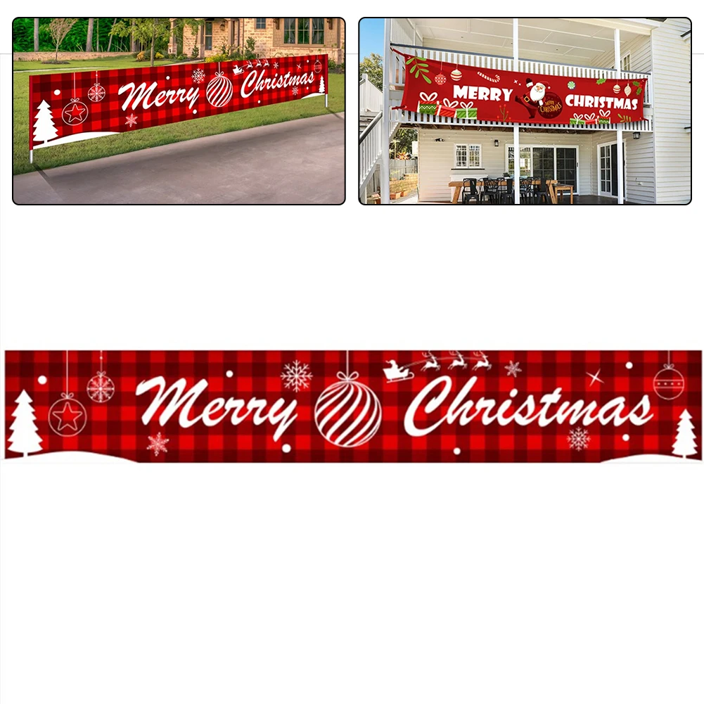 Festive Gatherings Christmas Banner 300x50cm Easy To Install Lightweight Construction Memorable Moments Photo Backdrop