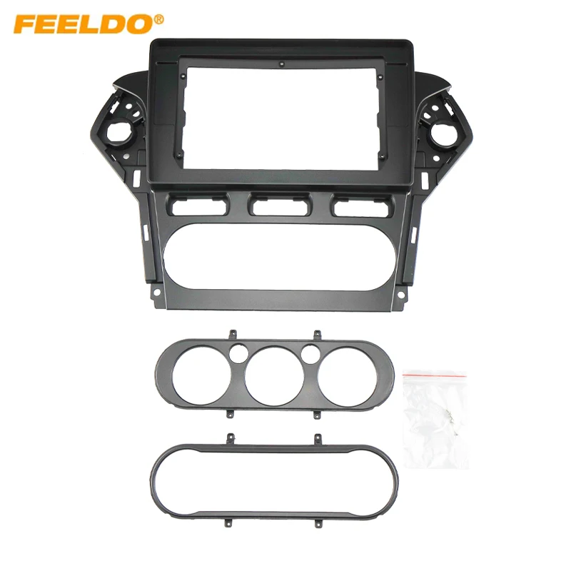 

FEELDO Car 2Din Audio Face Plate Fascia Frame For Ford Mondeo 10.1" Big Screen Radio Stereo Panel Dash Mount Refitting Kit