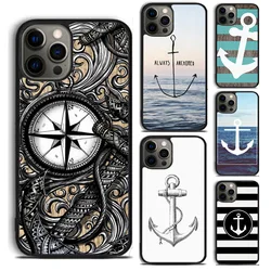 Anchor Compass nautical sailor sailing phone Case For iPhone 17 Air 16 15 14 Plus Apple 11 12 13 Pro Max coque
