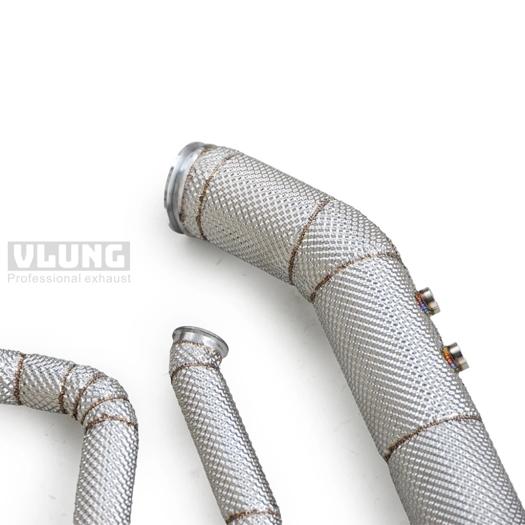 Racing Heat-shielded Exhaust Turbo Manifold Fit BMW M240i M340i M440i Gen2 B58 G Series, T4 Interface SS304 Turbo Manifold