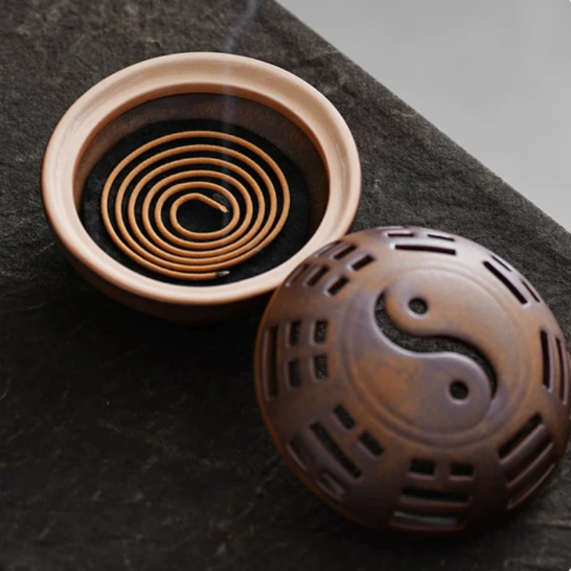 Taiji Stove Bagua Stove Hotel Living Room Decoration Creative Home Indoor Tea Ceremony Antique Ceramic Aroma Diffuser Zen Art