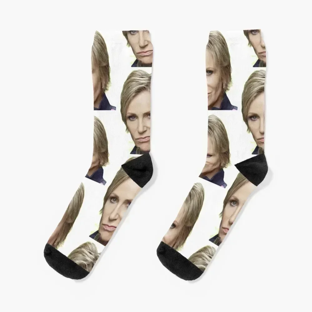 

sue sylvester Socks Hiking boots new year bright garter Climbing Socks Male Women's