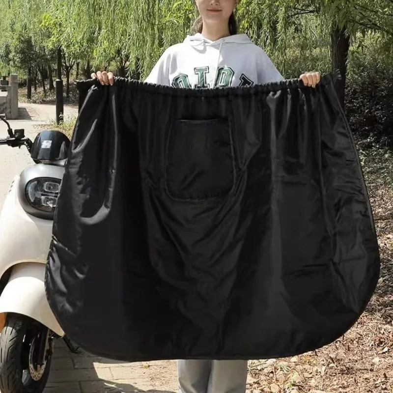 Winter Motorcycle Windproof Skirt Thickening Warmth Knee Pad Waist Pad Leg Cover Windproof Waterproof Multifaceted Scooter Skirt