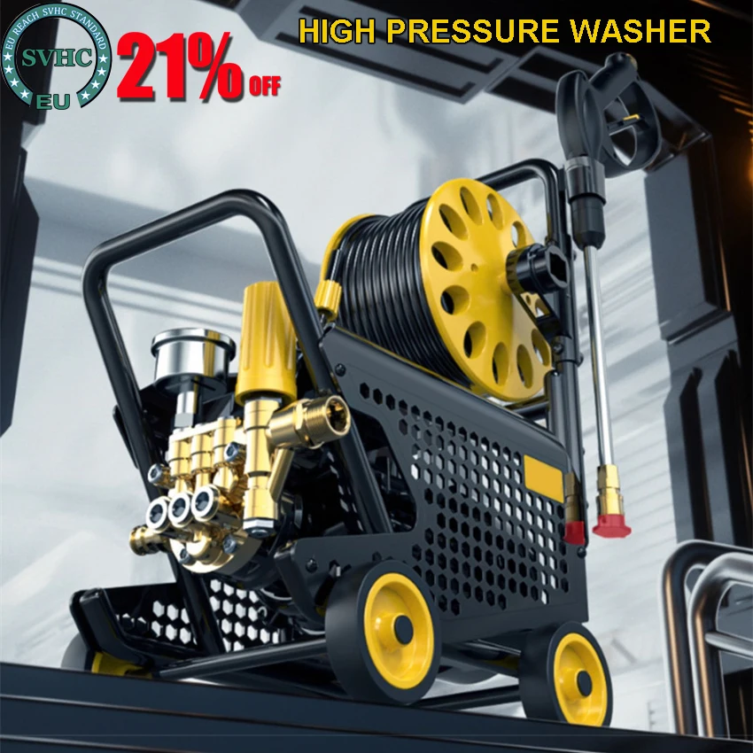 High Pressure Washer IPX5 Water Proof Car Washer Water Gun Foam Generator With Pressure Gauge and Pressure regulate valve 220V