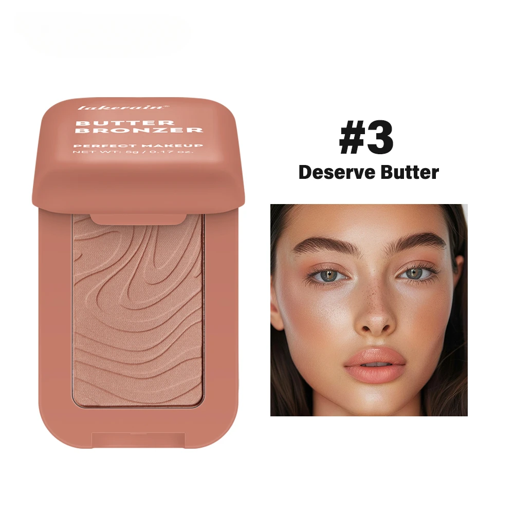 Butter Bronzer Cream Women Waterproof Genteel Girl Nude Makeup Silky Shimmer Monochrome Blush Korean Face Cosmetics