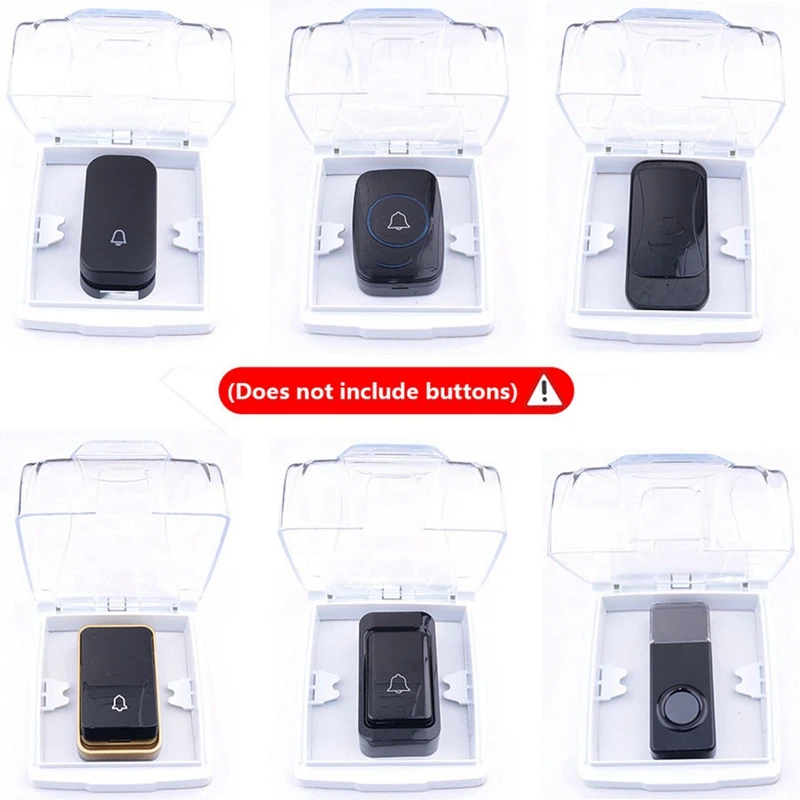 Doorbell Waterproof Cover Transparent Rainproof Cover Waterproof Rain Cover Box Outdoor Suitable Button Waterproof Cover