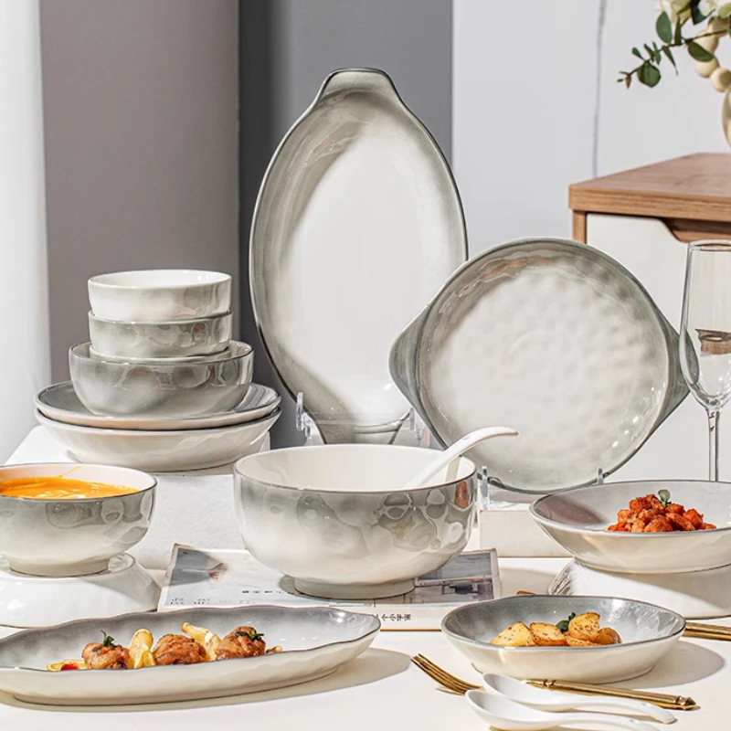 

Christmas Thanksgiving Dinnerware Sets Kitchen Guests Party Wedding Plates Home Breakfast Vajillas Completa Dinning Sets