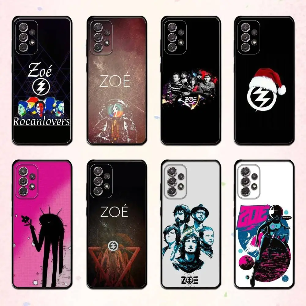 

Cool Z-ZOE B-Band Phone Case For Samsung S 25,24,23,22,30,21,10,9,Ultra,Plus,Lite,FE,4,5 G Soft Black Case