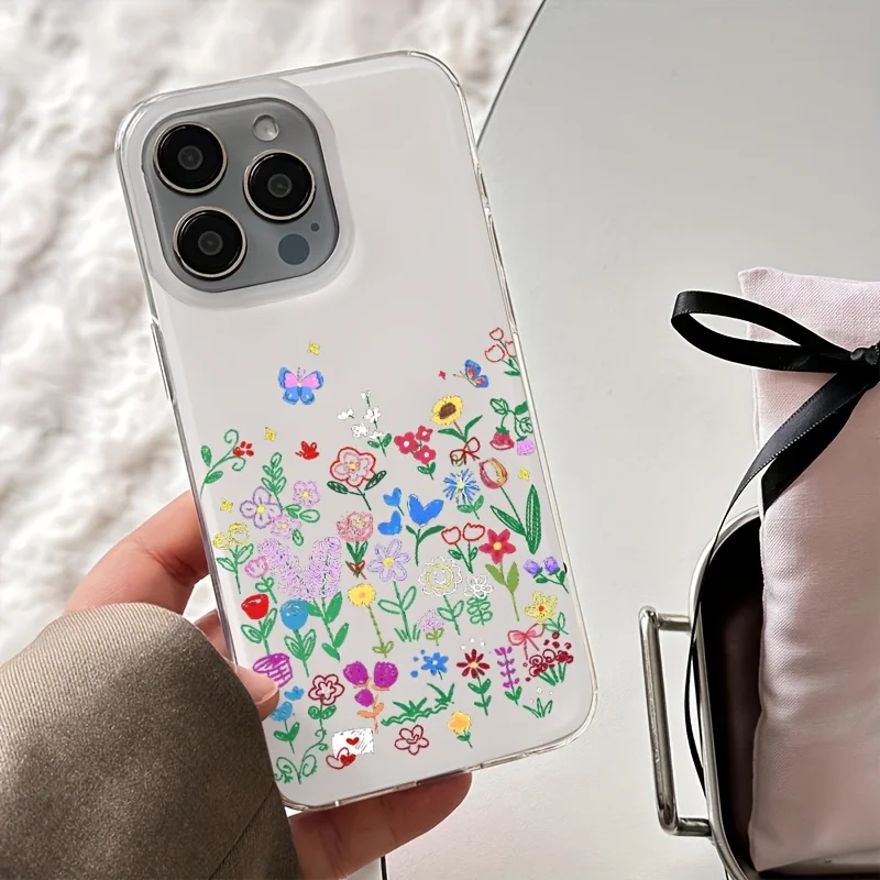 Phone Case For Samsung Galaxy S24 S26 S25 Plus S23 Ultra A56 A55 A57 A37 A07 A06 A17 A27 Shockproof Colorful Floral Korean Cover