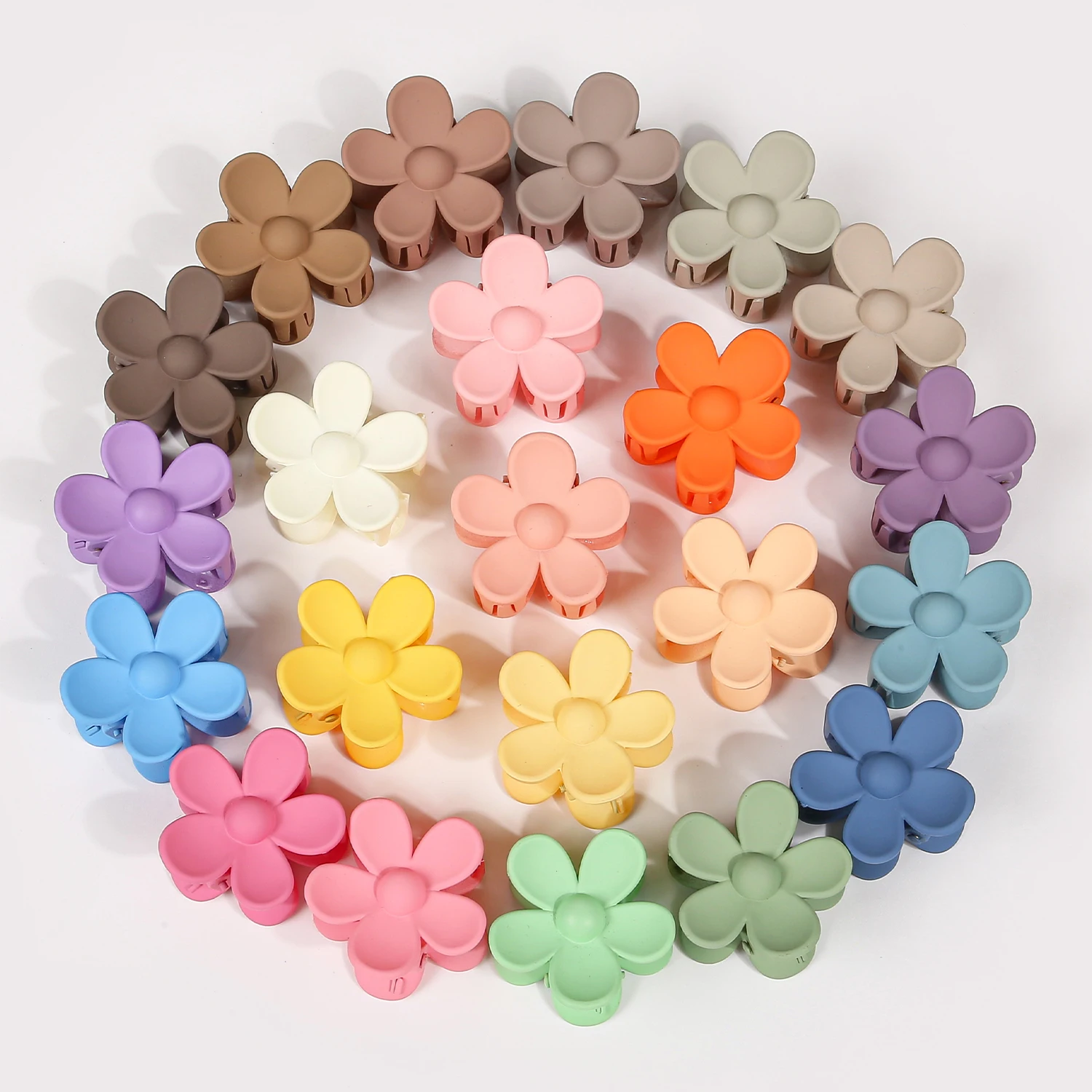 

22pcs Mini 3.5cm Flower Hair Claw Clips for Girls Women Hair Claws Clips Candy Colors Hair Clip Ponytail Holder Hair Accessories
