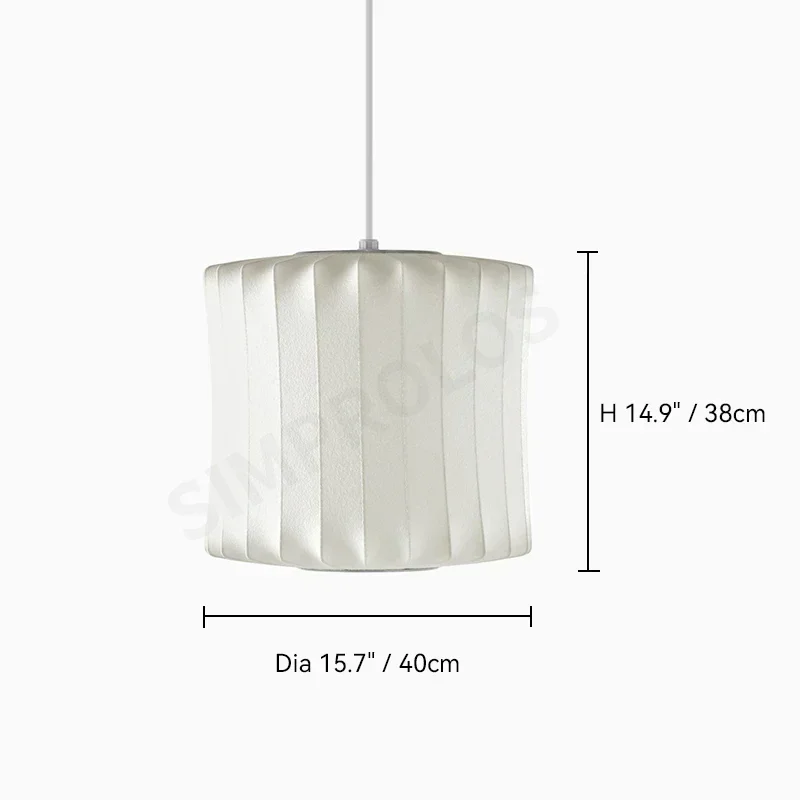 Zijden stoffen LED-hanglamp Denemarken Designer Minimalistische hanglamp voor woonkamer Hotel Restaurant Nordic Home Decor