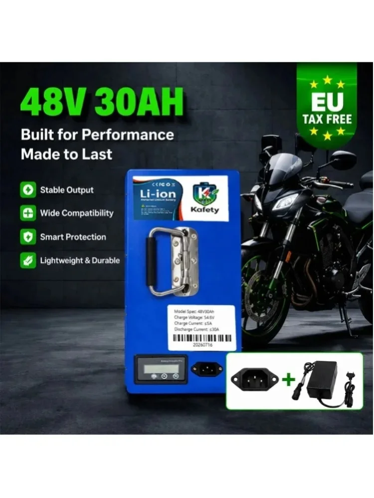 48V 30Ah 18650 Lithium-Elektrofahrrad-Akku mit BMS, volle Kapazität, leistungsstarkes wiederaufladbares Design