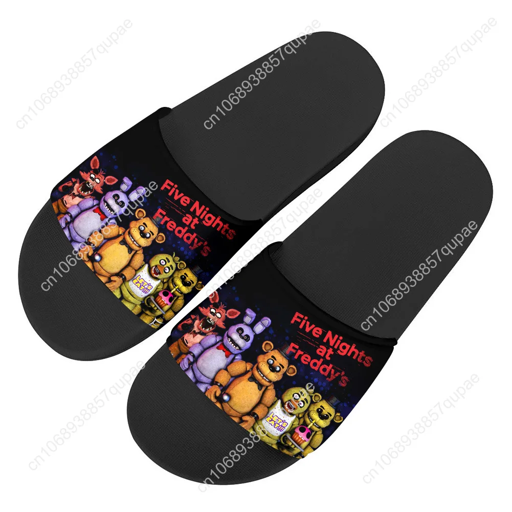 Five N-Nights at F-Freddys Slippers Home Water Shoes Men Women Teenagers Beach Pool Sandals Custom Made Summer Slipper