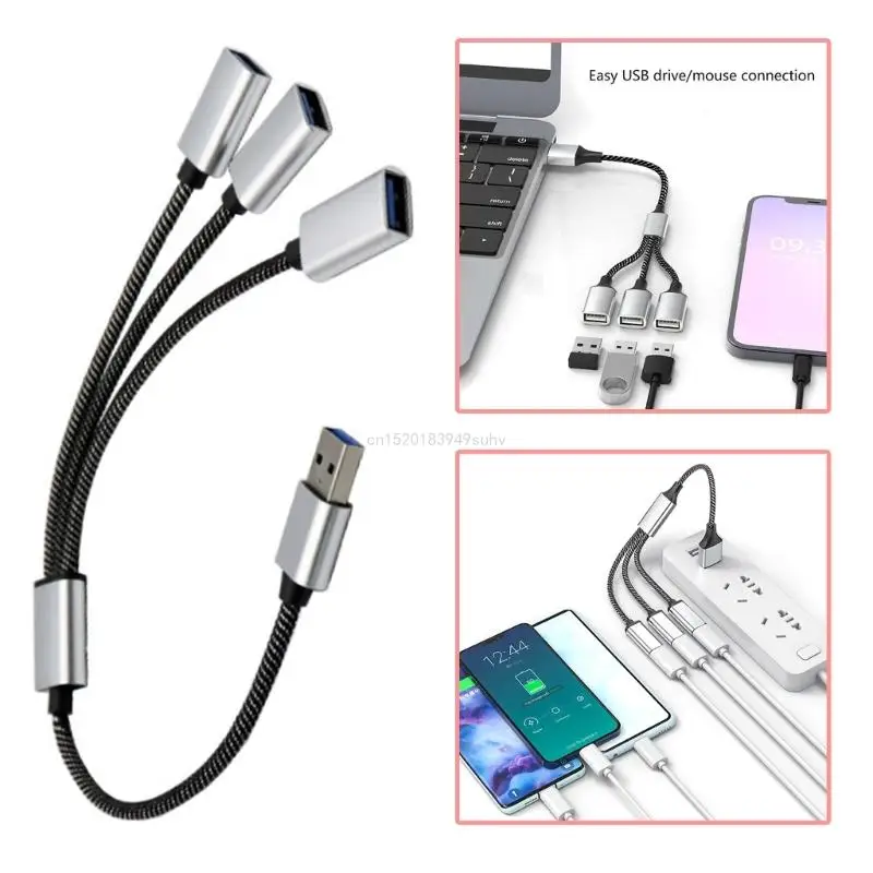 28/30ซมสาย USB Splitter CABLE USB ชายกับ3/2 USB 2.0ตัวเมียสายไฟต่อ, USB ฮับข้อมูลอะแดปเตอร์แยก