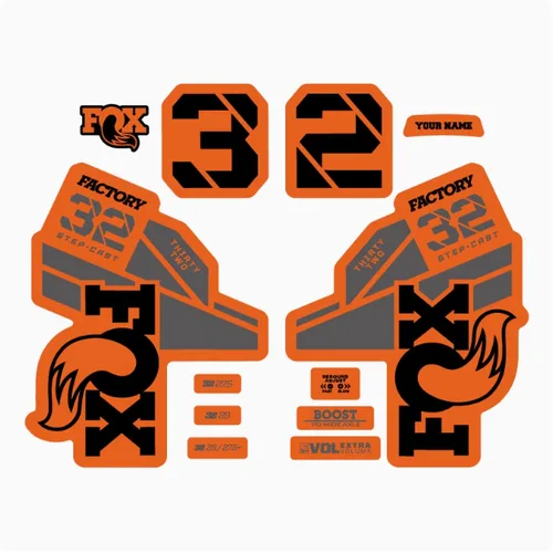 Bicycle Fork Sticker FOX32 Bike Front Fork Sticker Mountain Bike Cycling Reflective Durable Sticker Bike Accessories