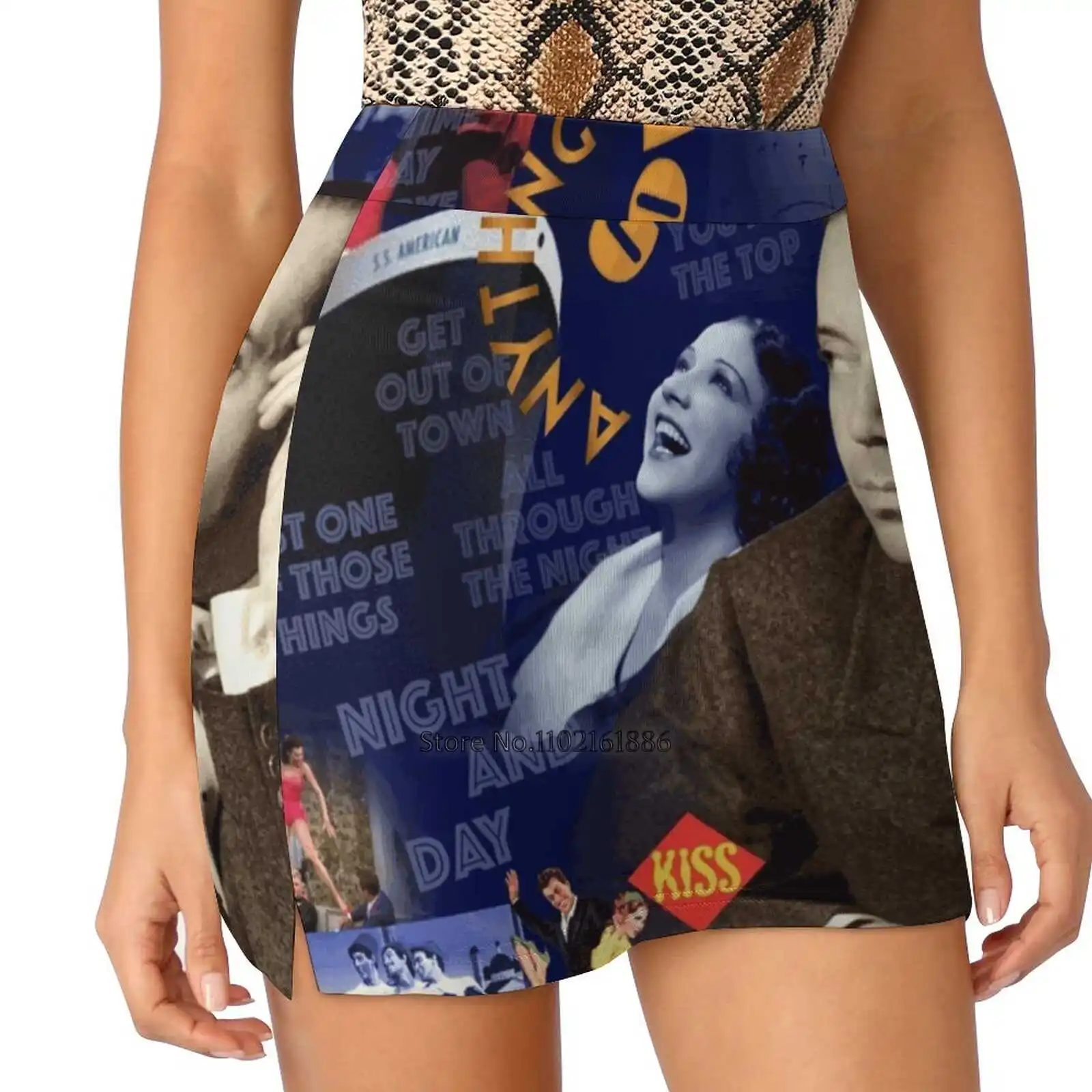 Cole Collage Portrait Women'S Fashion Sporting Skirt With Pockets Tennis Golf Running Skirts Collage Composer Idol Oscar Movies