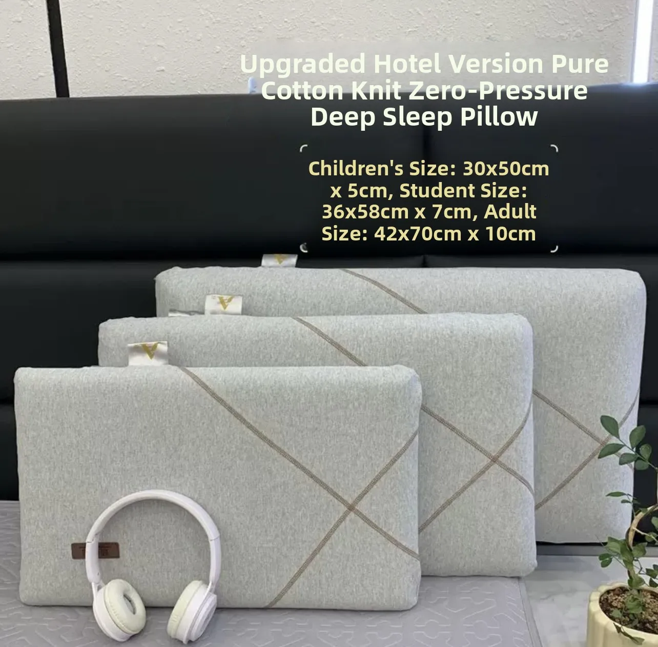 

Подушка для глубокого сна без давления, вязаная, мягкая и жесткая, двойного назначения, с наполнителем из микрофибры, из чистого хлопка, подходит для взрослых, студентов и детей