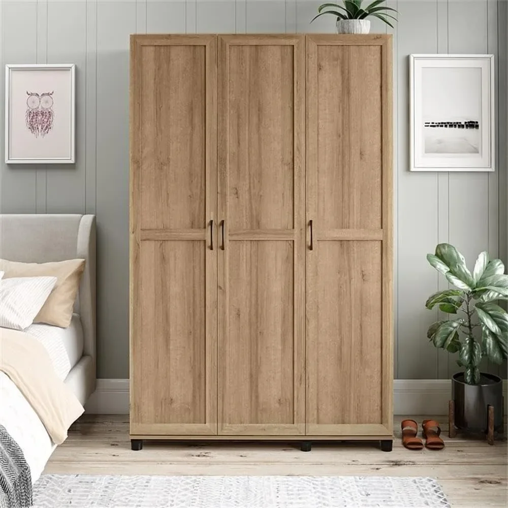 Wardrobe Evolution Lory Framed 3Door in Natural from durable engineered and available in multiple neutral woodgrain finishes