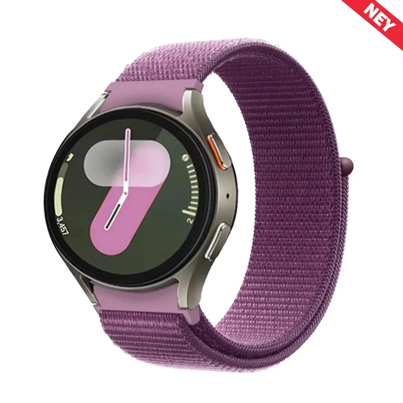 Geen gaten nylon lusband voor Samsung Galaxy Watch 7/FE/6/4/classic/5 pro 44mm 40mm sportarmband Galaxy Watch7 riemaccessoires