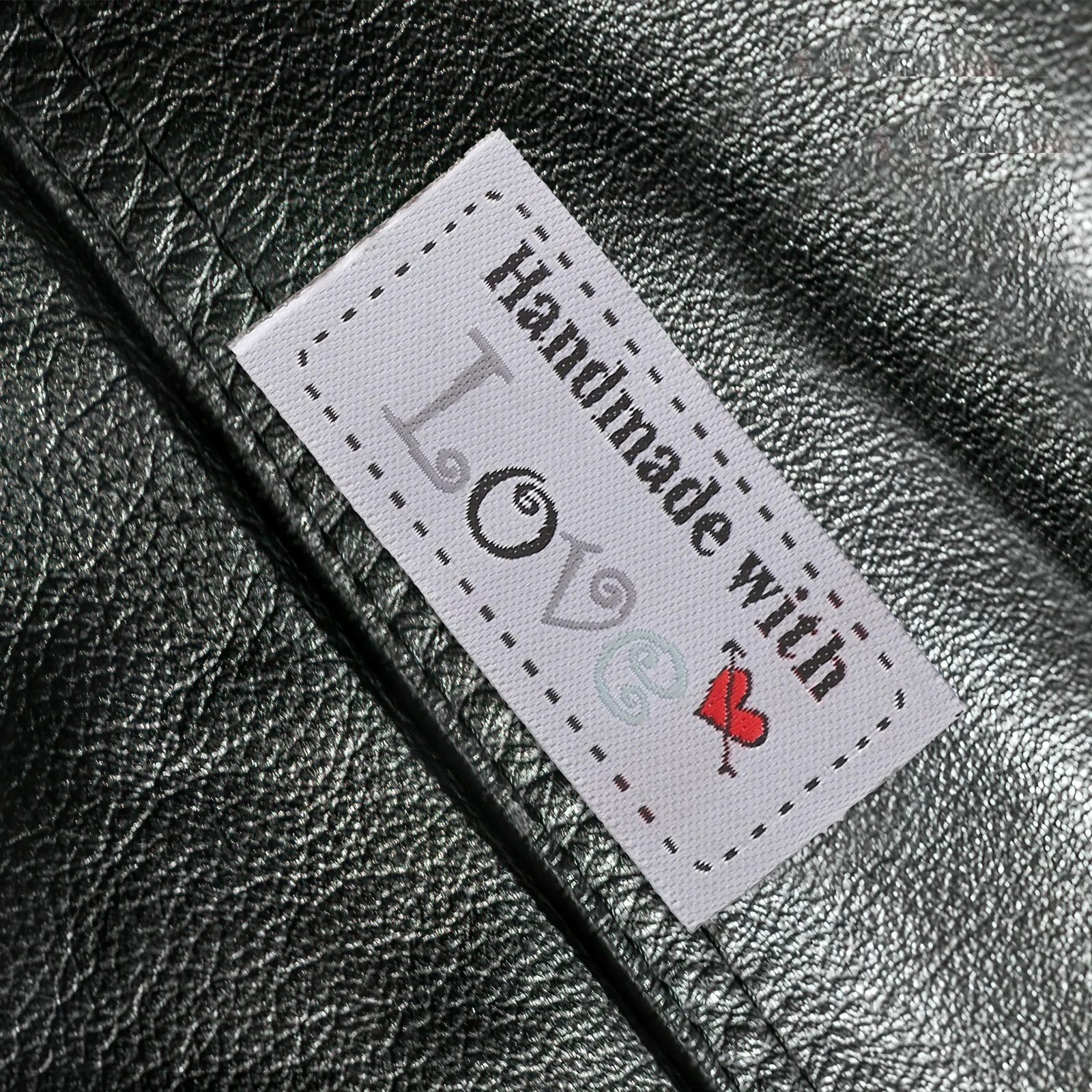 100 قطعة مصنوعة يدويًا مع ملصقات قماش الحب مستطيلة خياطة في علامات للمحافظ والحقائب والسترات مجموعات التخصيص الحرفية #6