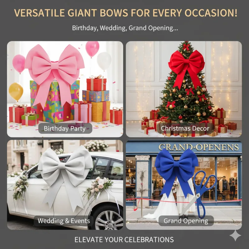 

Bow DIY 30/50/75cm Christmas DIY Bow Big Birthday Wedding Party Wall Background EVA Bow Make Kit Knot Handmade Material Decor
