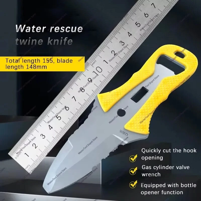 Multifunctional Firefighting Rescue Knife Portable Rope Cutter Diving Escape Tool Outdoor Emergency Survival Cutting Equipment