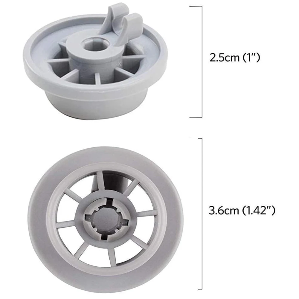 8PCS Dishwasher Lower Bottom Basket Rail Wheel 165314 For Bosch Neff,Part:AP2802428 PS3439123 420198