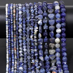 100% Natural Sodalite Stone Bead Irregular Shape Blue Jasper Loose Spacer Beads For Jewelry Making DIY Bracelet Necklace Earring