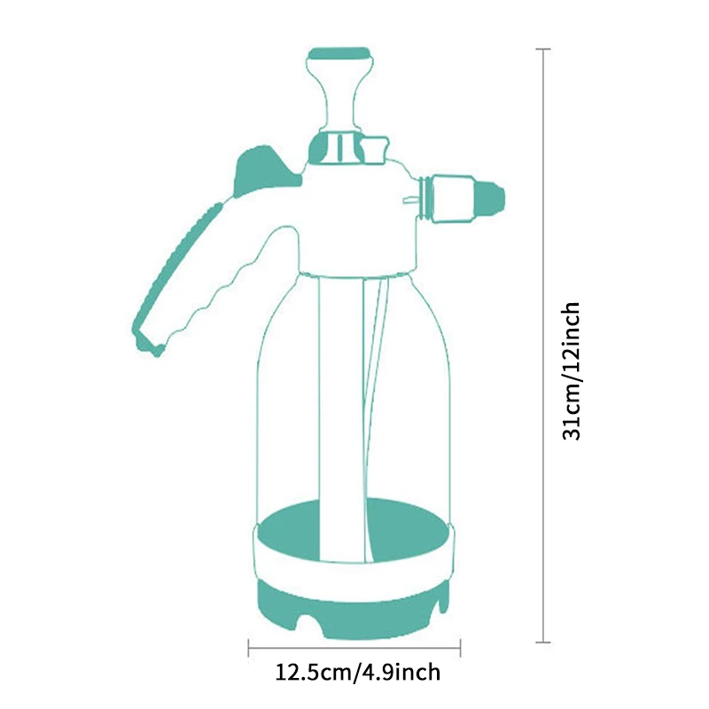 Foaming spray pressure accumulating sprayer car wash foam gun 2L manual pressurized soap sprayer