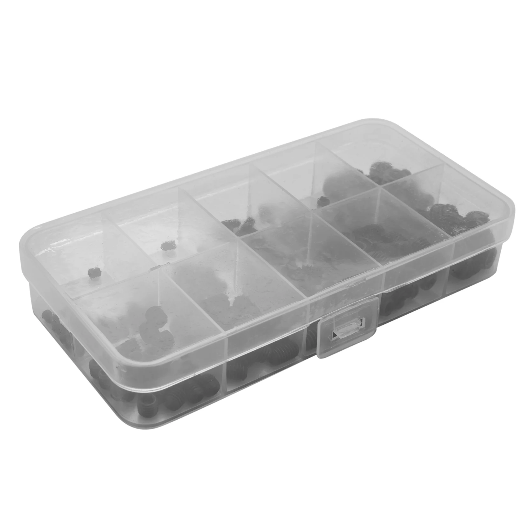 GTS 200PCS M3 M5 M6 M8 Hex Head Socket Hex Grub Screw Set Assortment Kit(Black Alloy Steel)