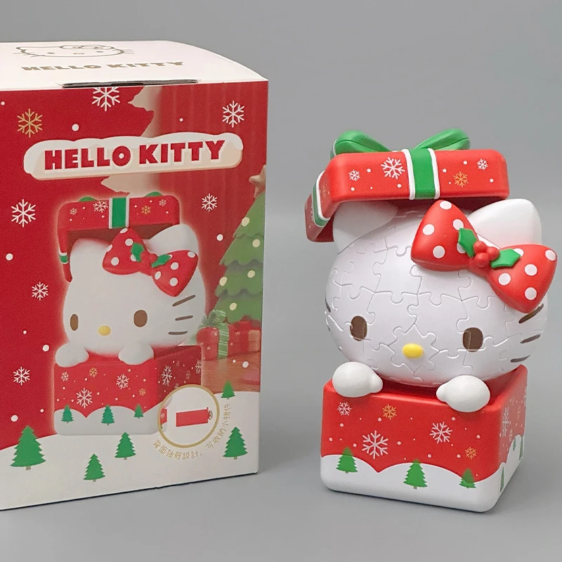 คริสต์มาส Hello Kitty ปริศนา 3D Diy ของเล่นการ์ตูนอะนิเมะ Figurines เครื่องประดับสาวคริสต์มาสของขวัญ Kawaii ของขวัญวันเกิด