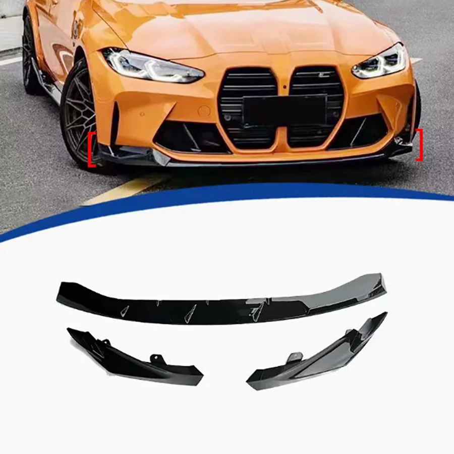 

For BMW M3 G80 M4 G82 G83 Bright Black Front lip Car Front Bumper Diverter Spoiler Diffuser glossy black Front lip body kit