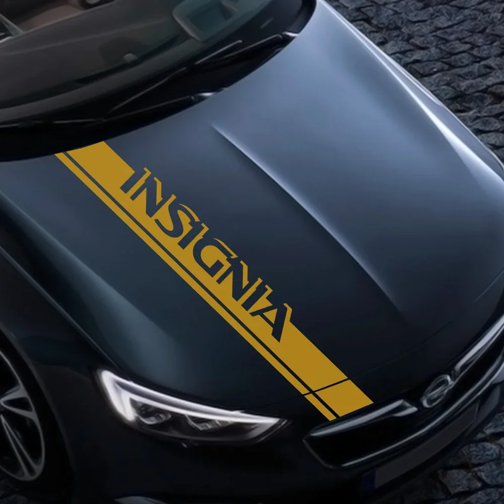 Auto Engine Bonnet Trim Decal For Opel OPC Astra J H G K Insignia Corsa D B E Mokka Vectra B Car Hood Cover Stickers Accessories