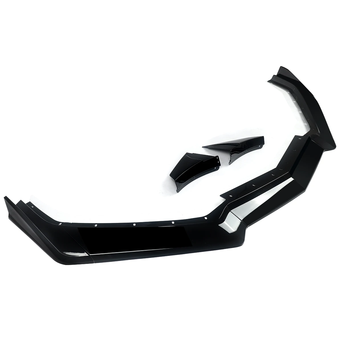 سبويلر فاصل أمامي من Magickit لـ 2020-2023 كورفيت C8 ZR1 نمط شفة ممتصة للصدمات الأمامية STG 3 جناح الشفاه سبويلر 7 قطعة أسود لامع #6