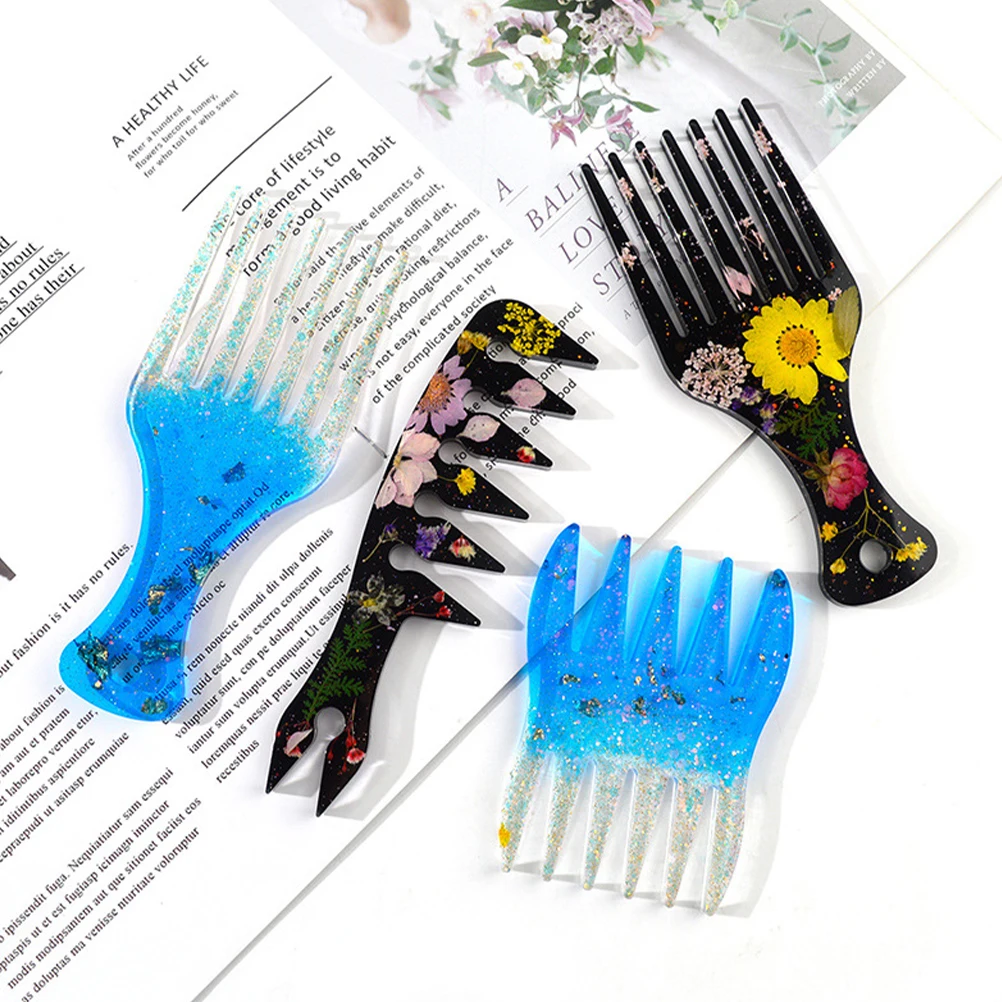 

Silicone Comb Mold Crystal Epoxy DIY Supplies Flexible Casting Mold for Jewelry Making Easy Demold Tear Resistant