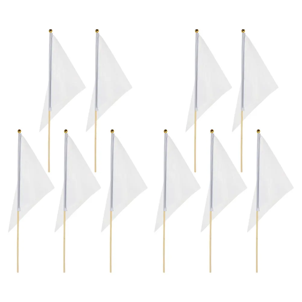 

10pcs Marking Flags Triangle Lawn Irrigation Bright Colors Durable Bamboo Yard Sprinkler System Identification Garden Ground