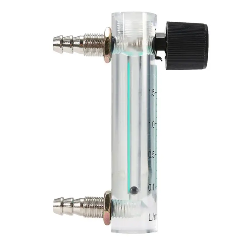 Gas Regulator LZB-6M Flowmeter 0-1.5 LPM Flow Meter with Control for Valve for Oxygen/Air/Gas Easy to Operate for Hospit