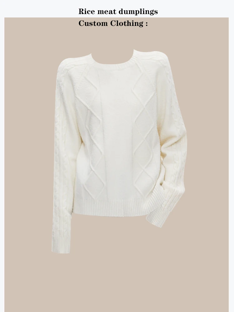 

Thickened Tassel Knitted Sweater Lazy Style round Neck Pullover Soft Loose Fit Autumn Winter Women's Fashion Breathable Long ...