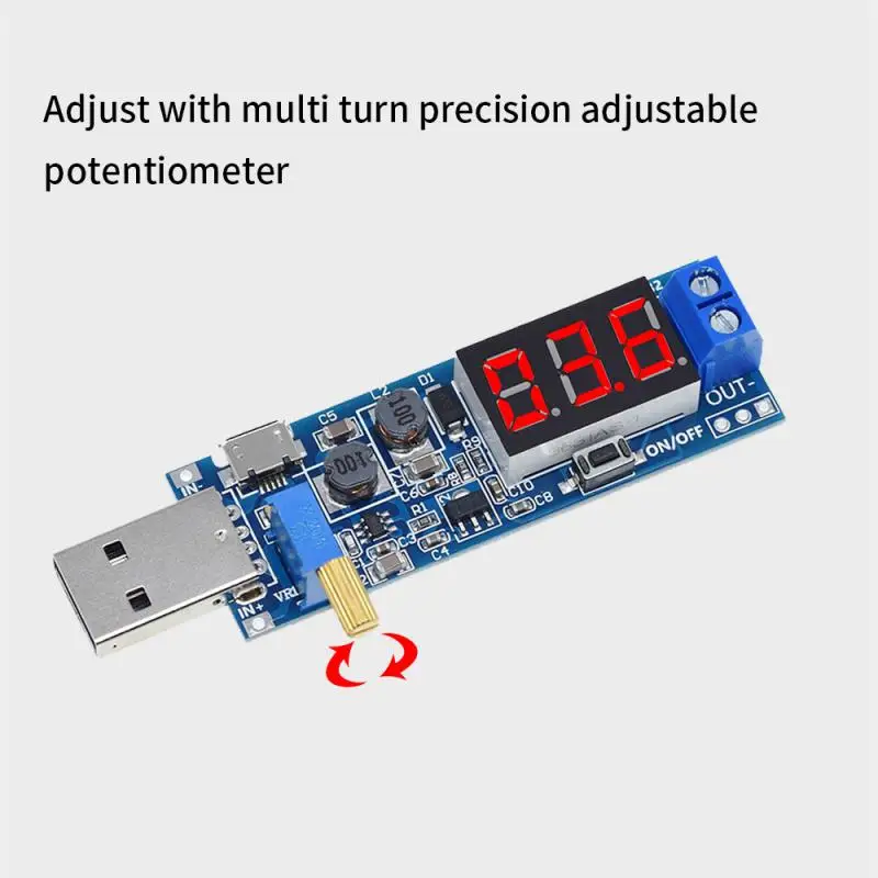 1~10PCS 5V to 3.5V / 12V USB Step UP / Down Power Supply Module Adjustable Boost Buck Converter Out DC 1.2V-24V