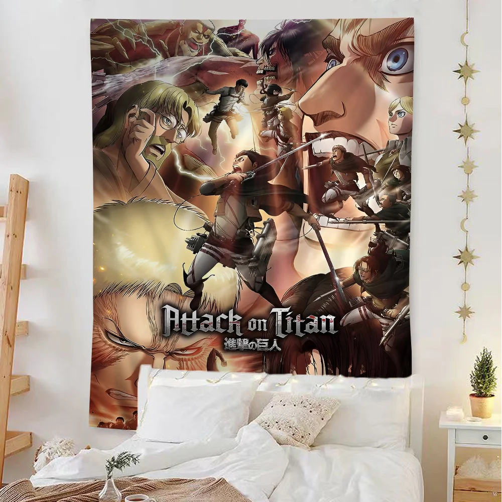 1PC Anime A-Attack on Titan arazzo bohémien appeso per soggiorno Home Dorm Decor arazzo giapponese