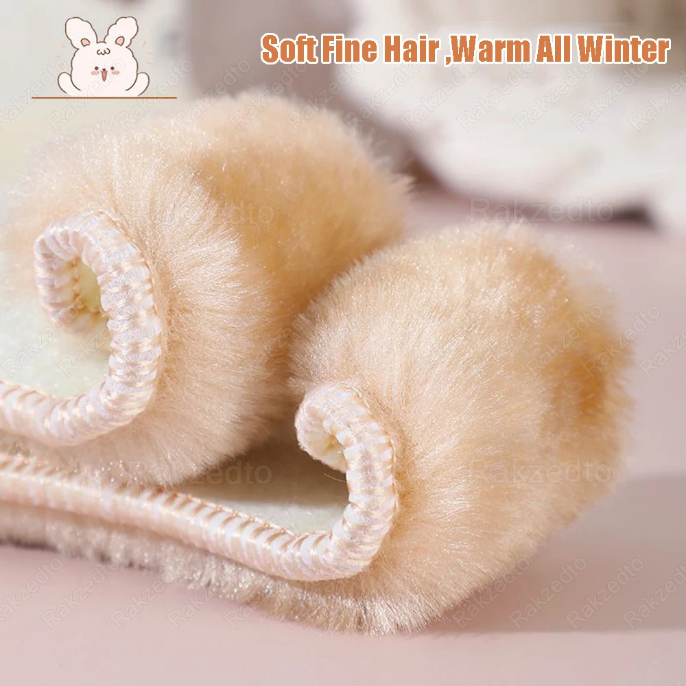 Keep Warm Heated Insoles for Children Feet Warm Insoles for Kids Winter Shoes Sole Imitation Rabbit Thicken Heating Shoe Pads