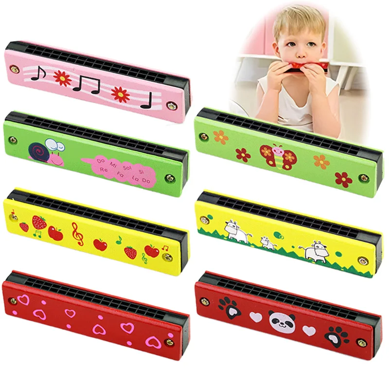 Harmonica en bois pour enfants, Instrument de musique, jouets, éducation précoce, maternelle pour débutants, outils pédagogiques, Puzzle TMZ