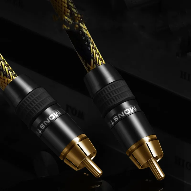 1PC Monster OFC Copper RCA Coaxial Cable TV 5.1 Amplifier Audio Digital SPDIF Subwoofer Line