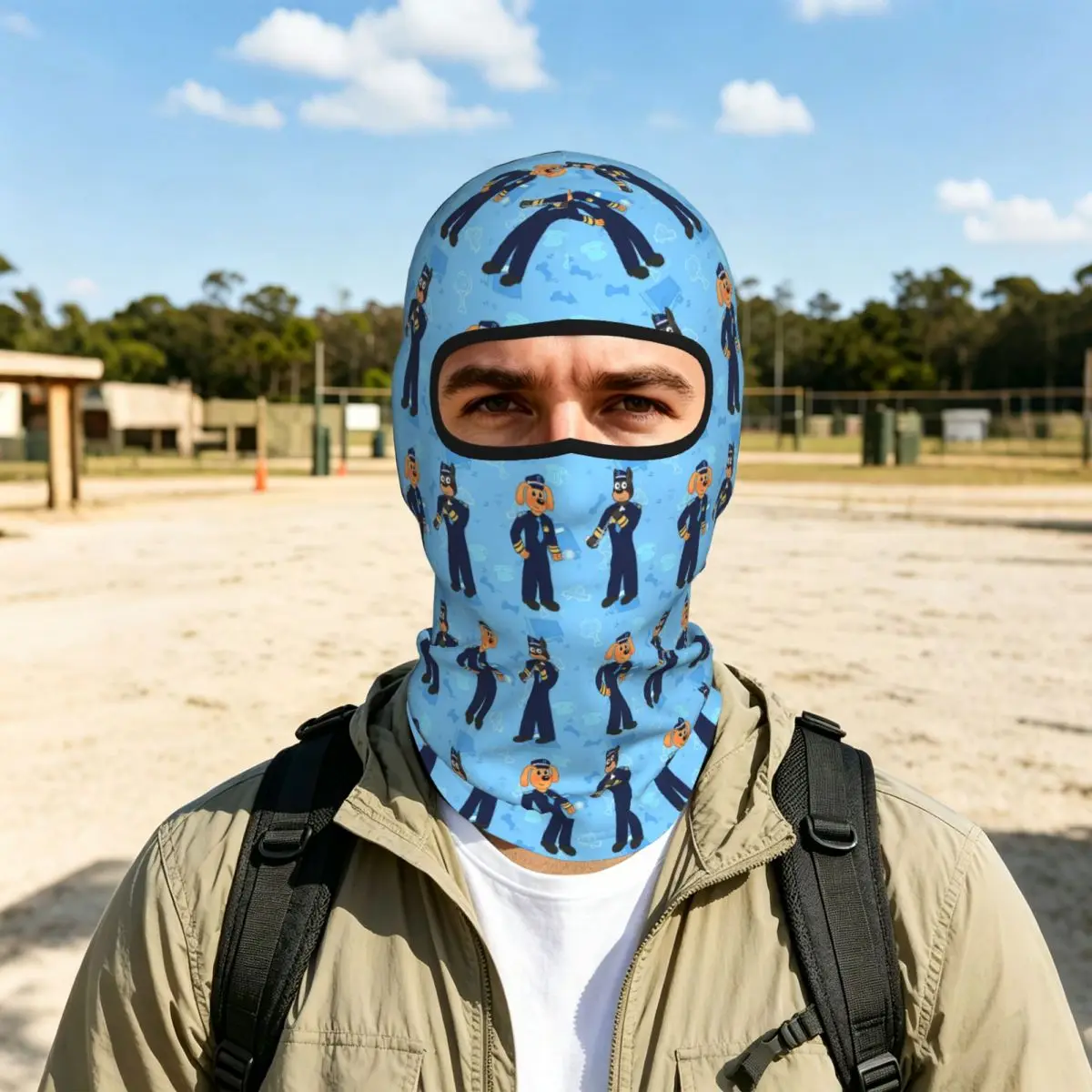 My New Favorite Characters Sheriff Labrador Balaclava Full Face Mask Sun Protection Neck Gaiter For Motorcycle Cycling Outdoor